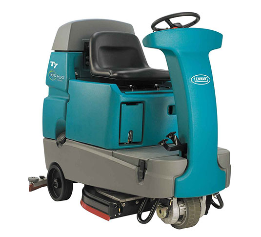 Tennant T7 Ride-On Floor Scrubber: Efficiency and Performance Combined - Click Image to Close