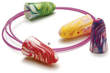 SparkPlugs® Multi-Colored Foam Earplugs with Cord
